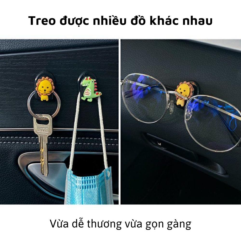 PVN50363 Móc treo đồ xe hơi tự dính hình thú dễ thương móc treo chìa khóa ô tô Giá Rẻ