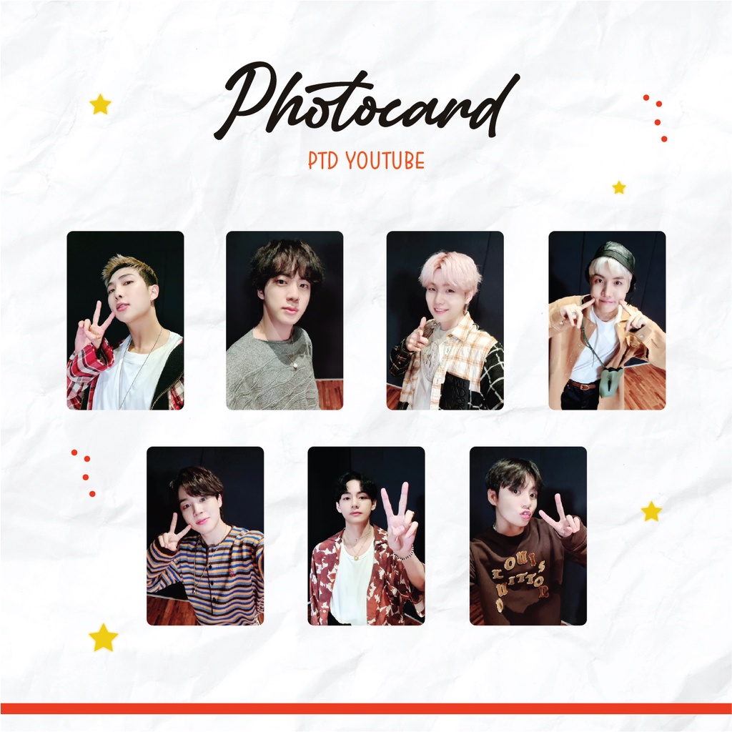 Bộ hình thẻ nhóm nhạc Bts PTD Youtube