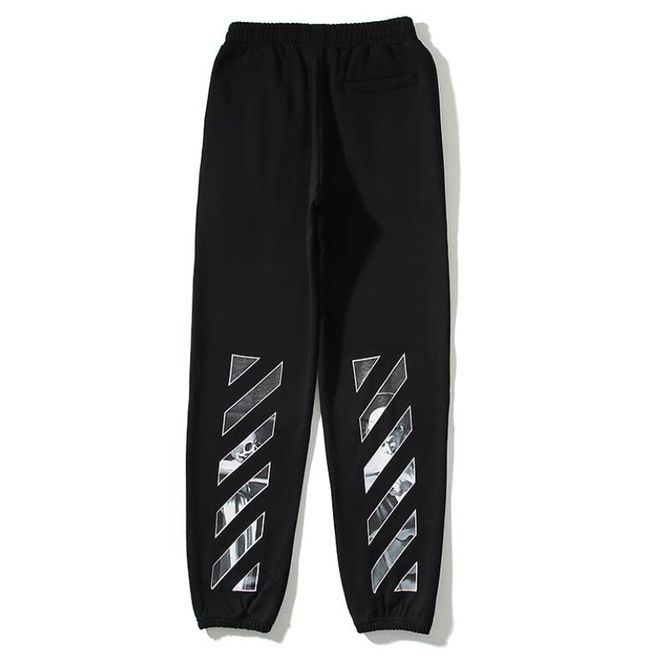 Off-white Quần Dài Chất Liệu Cotton Thiết Kế Giản Dị In Hình Cá Tính