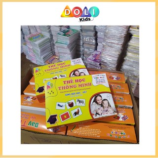 Bộ Thẻ Học Thông Minh 18 Chủ Đề TGXQ loại TO song ngữ A-V loại chuẩn Glenn Doman Flashcard cho bé từ 0-6 tuổi Doli Kids