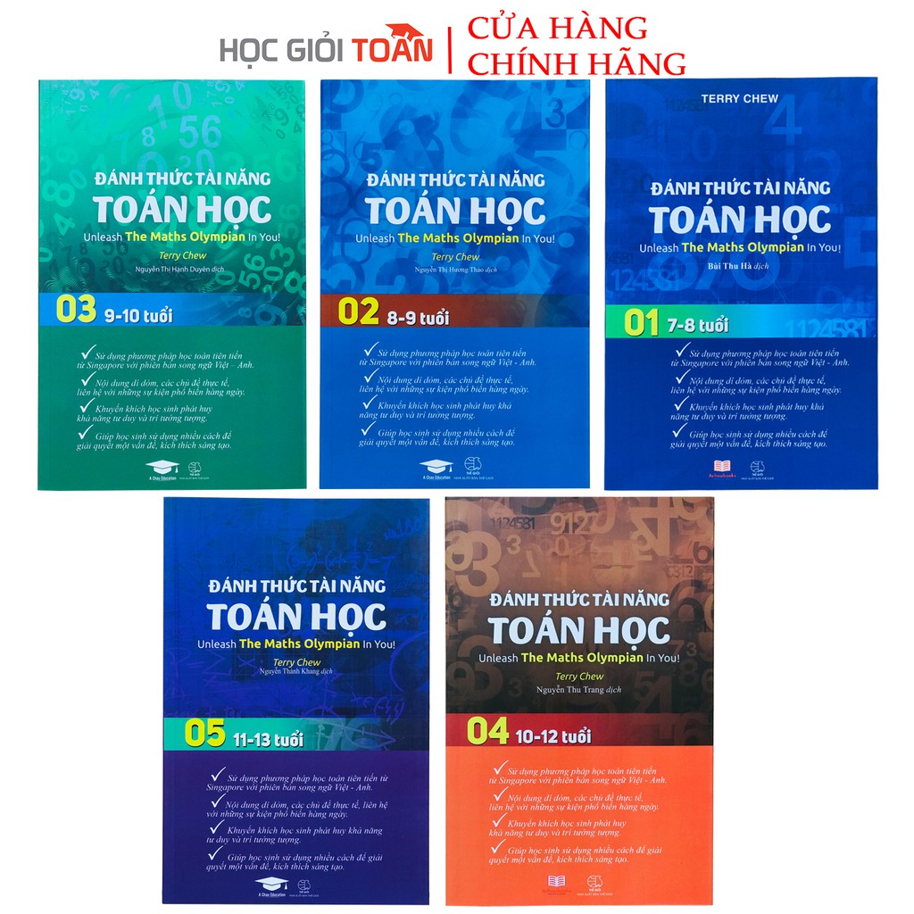 Sách - Combo Đánh Thức Tài năng Toán học (bộ 5 cuốn)