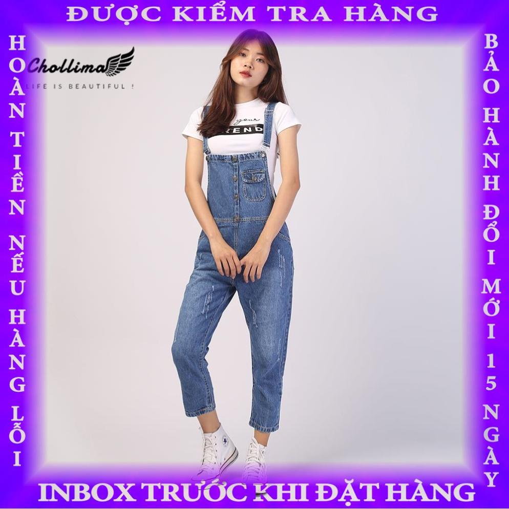 Yếm jean dài nữ Chollima 5 cúc YJ012 phong cách hàn quốc trẻ trung năng động dongthao