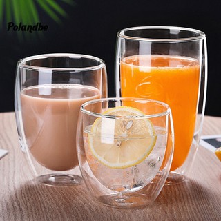 Ly thủy tinh 2 lớp cách nhiệt dung tích 50/350/450ml