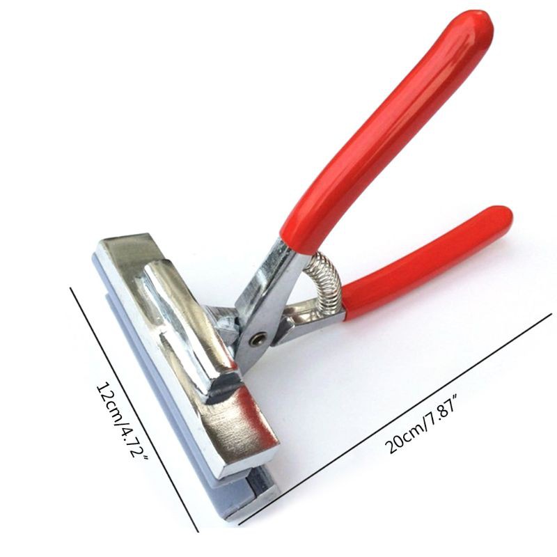 Kìm kéo dãn bề mặt vải miệng 12cm thiết kế tay cầm màu đỏ chuyên dụng vẽ tranh sơn dầu