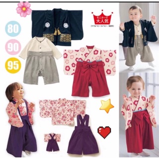 Áo Liền Quần Kiểu Kimono Nhật Bản In Họa Tiết Dễ Thương Cho Bé Sơ Sinh CA0100