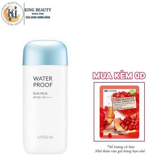 Kem Chống Nắng Chống Thâm Nước Missha All Around Safe Block Waterproof Sun Milk 70ml