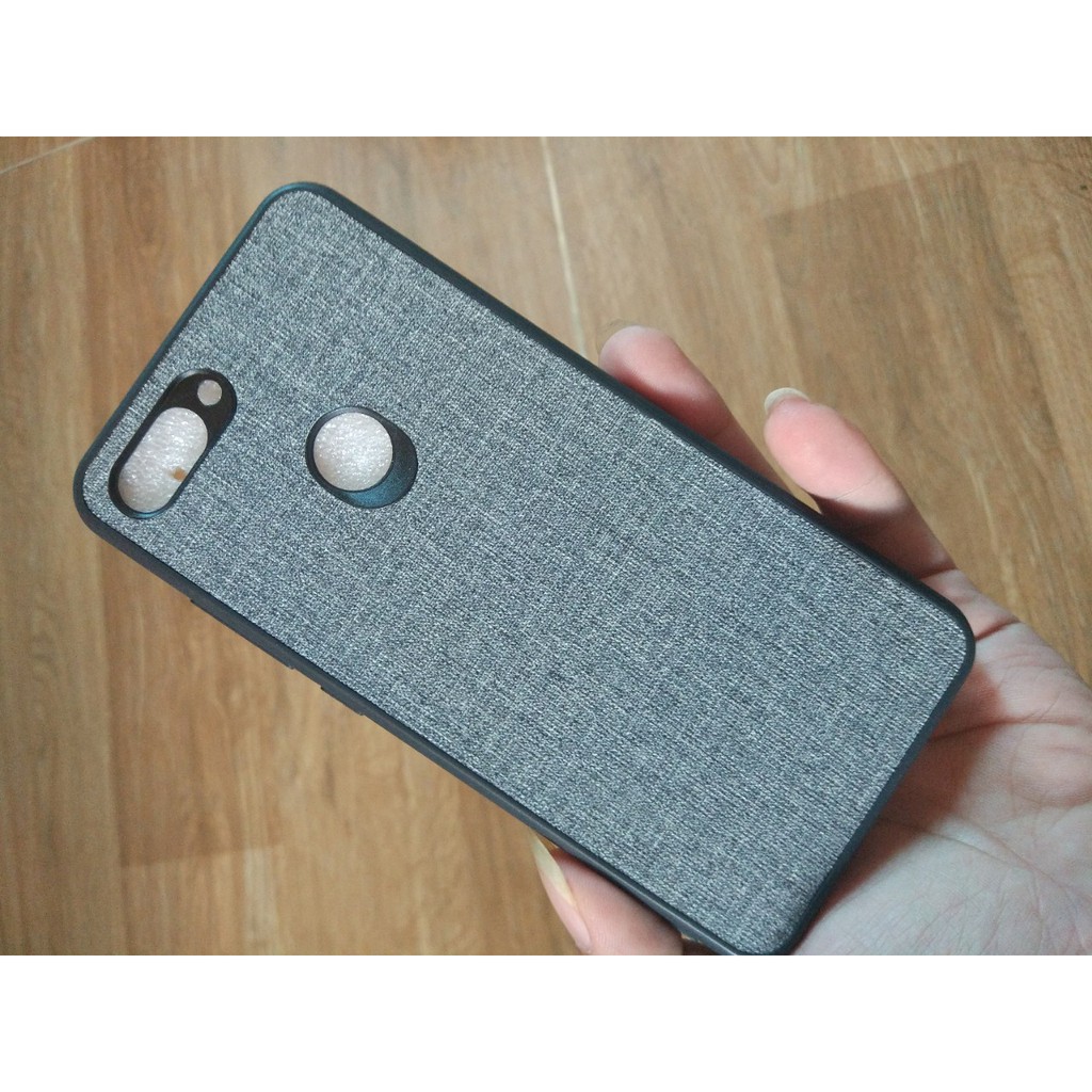 Ốp Lưng Xiaomi mi 8 lite Vân Vải Jean Bắt Mắt