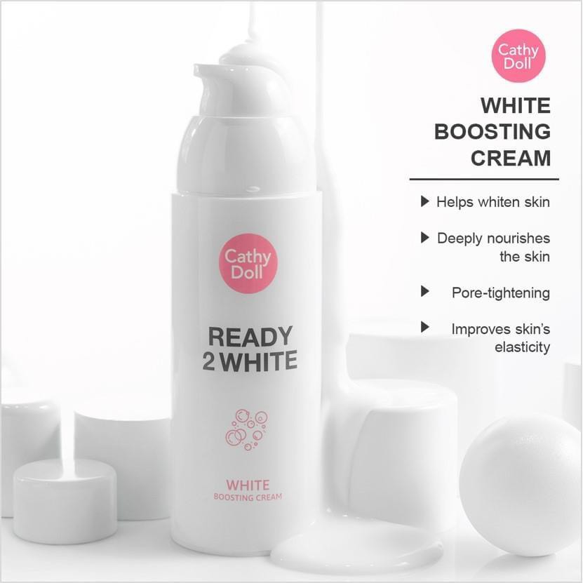 Kem dưỡng  dưỡng trắng, căng bóng da mặt Cathy Doll Ready 2 White Boosting Cream – 75ml