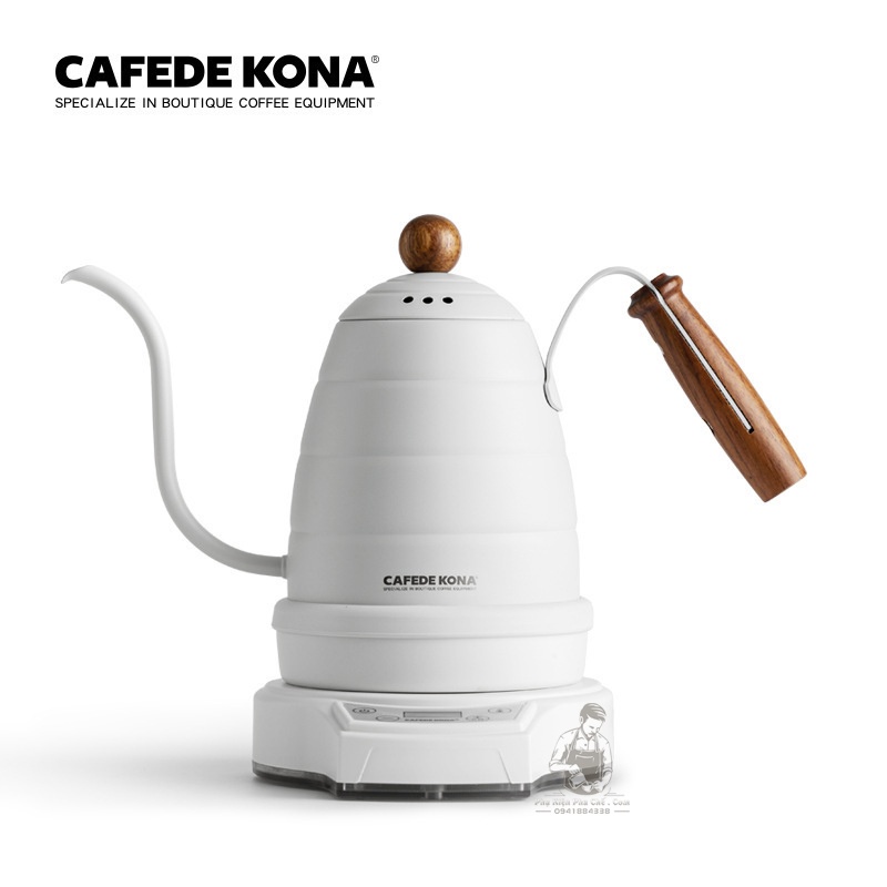 Ấm Bếp Đun Siêu Tốc 700ml Rót Nước Pha Pour Over, Drip Cafede Kona