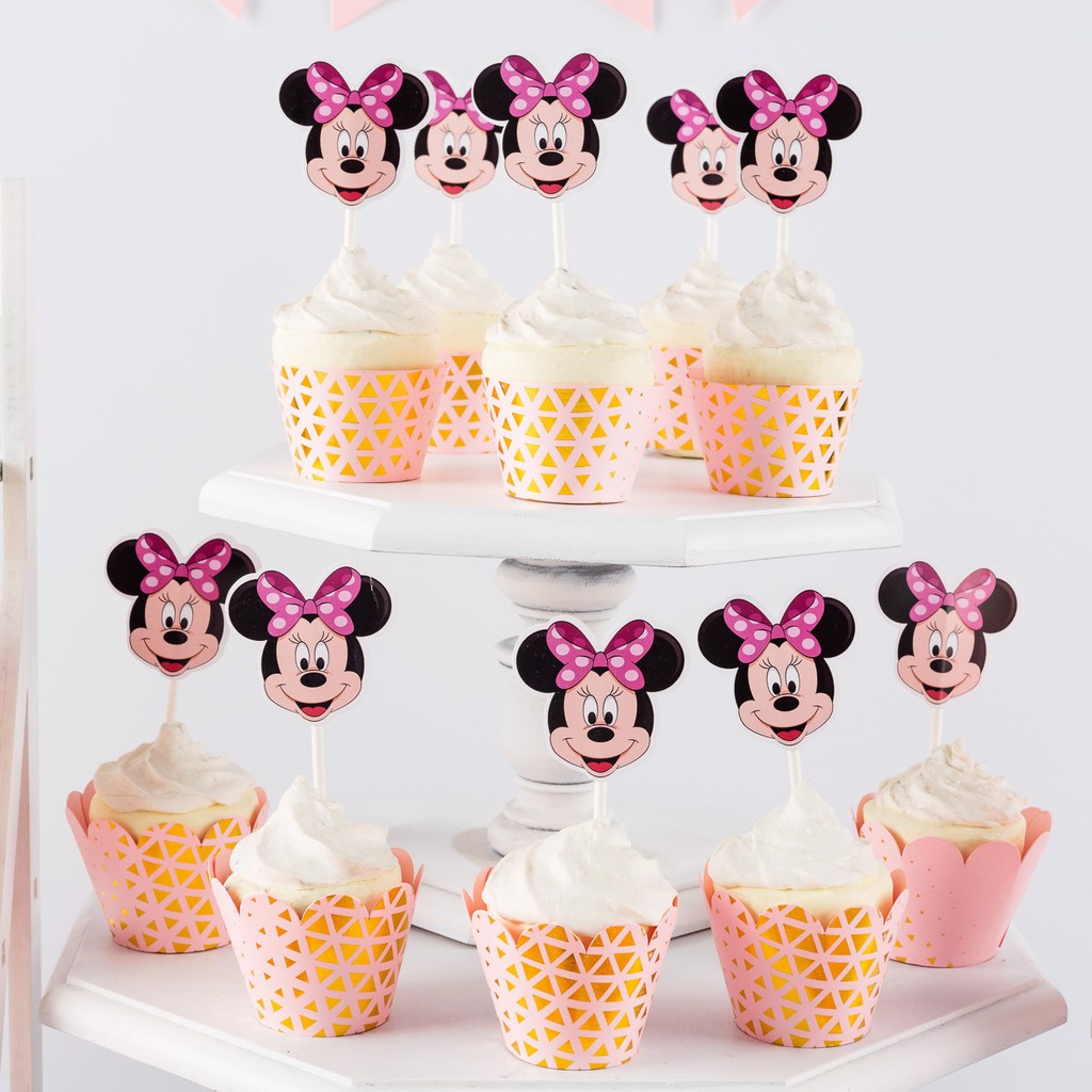 Cắm Bánh Cupcake - Minnie