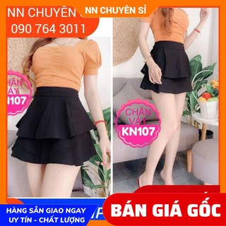 CHÂN VÁY 2 TẦNG TIỂU THƯ ⚡100% ẢNH THẬT⚡ CHẤN VÁY XÒE TRƠN MÀU