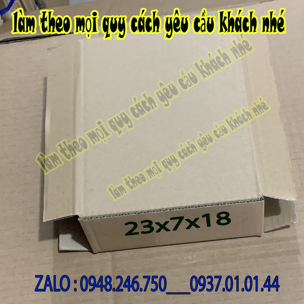 HỘP GIẤY CARTON  (23x7x18 cm )  Thùng Bìa Cứng Xưởng Sản Xuất  ĐẠI VIỆT