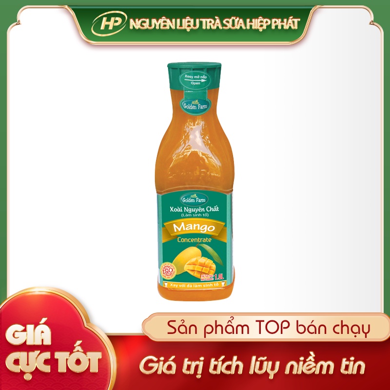 Sinh tố Xoài GOLDEN FARM 1 Lít - [ĐẬM ĐẶC] - SP010289 - Nguyên liệu trà sữa HIỆP PHÁT