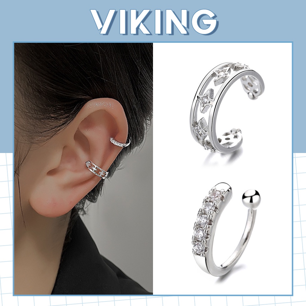 Khuyên Tai Bông Tai Nữ Kẹp Vành Tai Không Cần Xỏ Lỗ