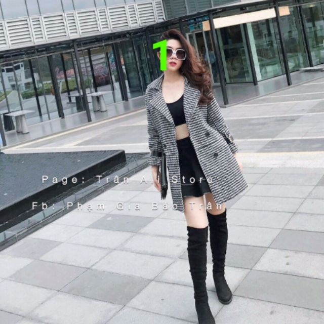 Áo khoác dạ ziczac