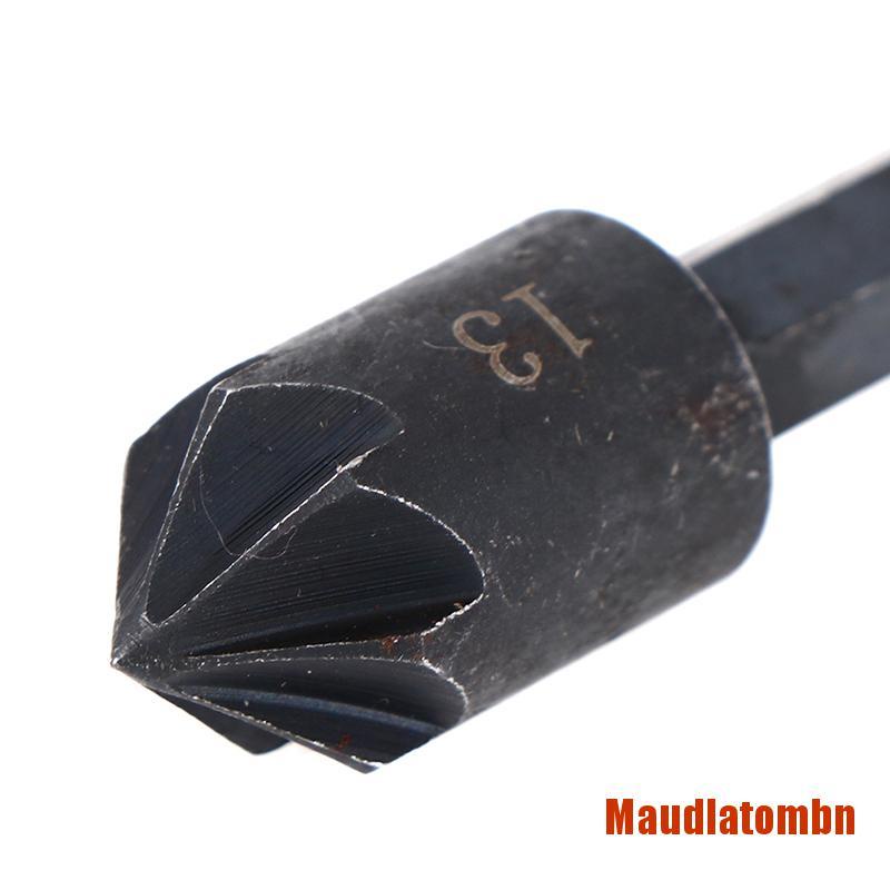 MAmbn 2PCS 7 Flute Sink Chamfer Cutter Countersink Drill Bit carbon steel 1/4 He