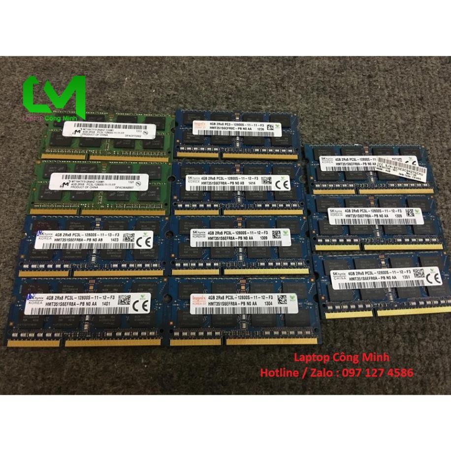 Ram Laptop 4Gb PC3L Bus 12800 , 1600 -  Tháo Máy Chính Hãng, Bảo Hành 1 Năm