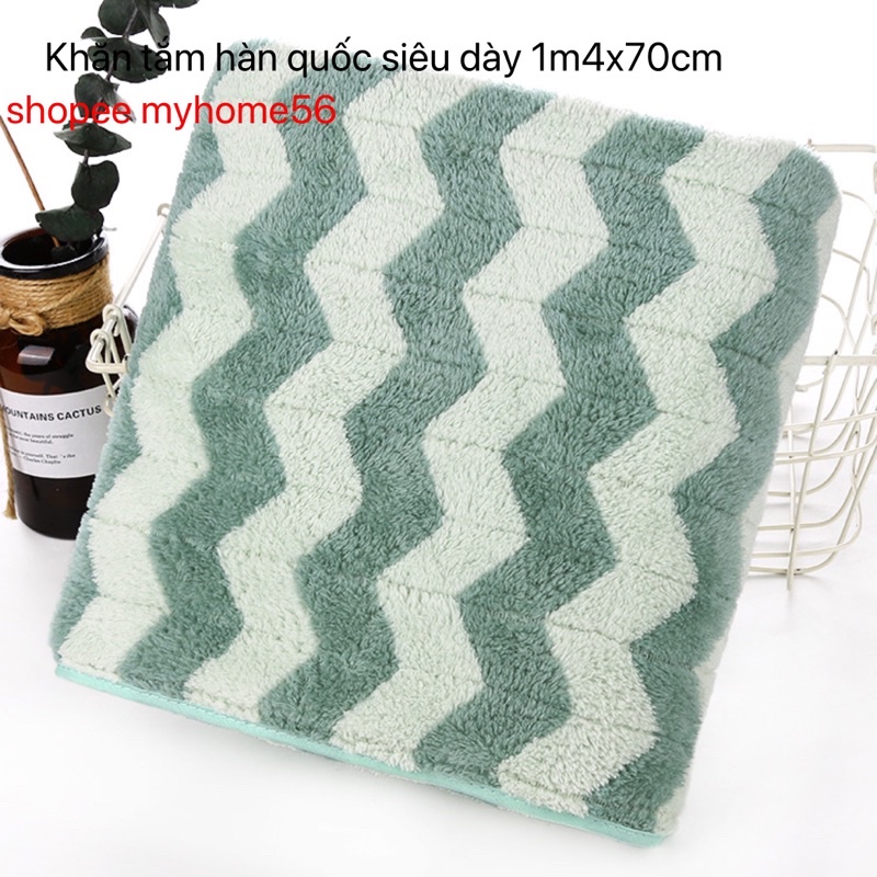 Khăn tắm đi biển bằng bông cao cấp xuất hàn quốc 1m4x70cm