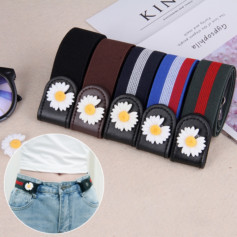 (Mới) Thắt Lưng Không Đường May Co Giãn Thời Trang Hàn Quốc Cho Nam Và Nữ