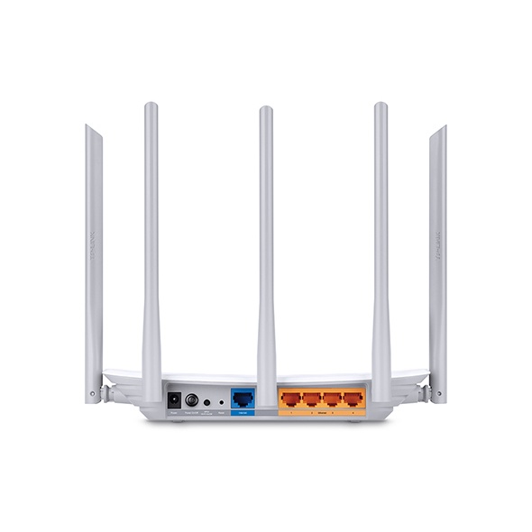 Bộ phát sóng Wifi  5 Râu băng tần kép Chuẩn AC1350 TP-Link Archer C60 Trắng