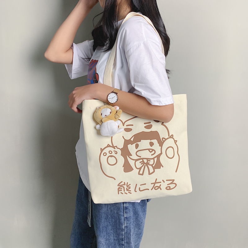 Túi Đeo Chéo Vải Canvas Phong Cách Hàn Quốc Đơn Giản Thời Trang Mới Cho Nữ