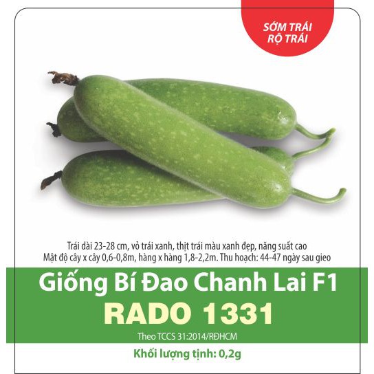 Hạt Giống Bí Đao Chanh F1 Dễ Trồng, Siêu Trái 0.2gr