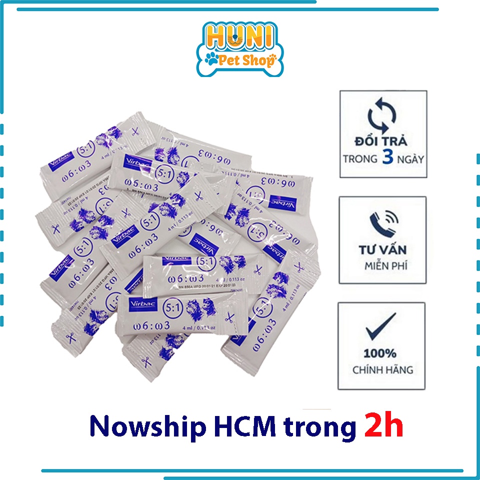 28 gói Gel Megaderm dưỡng lông cho chó Virbac gel dinh dưỡng giúp mượt lông da, hỗ trợ viêm da giảm ngứa