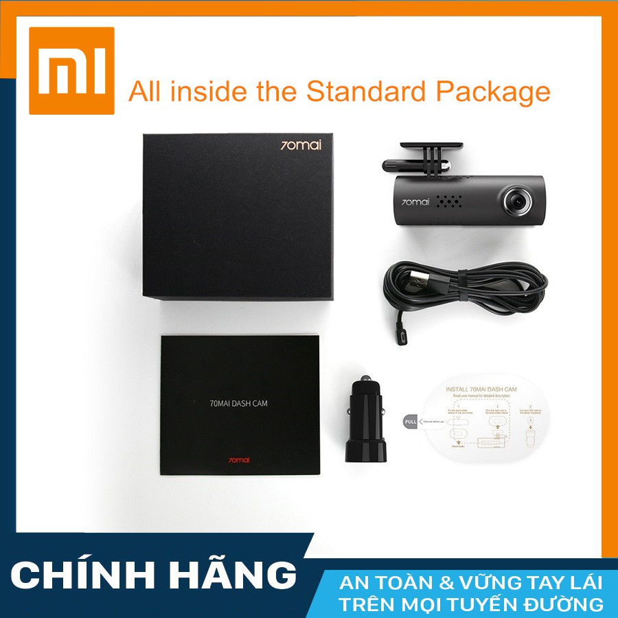 Camera hành trình Xiaomi 70mai (Tiếng Anh) cho xe ô tô + thẻ nhớ 16/32GB Class 10 | BigBuy360 - bigbuy360.vn