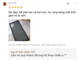 Ốp Lưng Likgus Samsung Note 10 Plus chống sốc lưng mờ