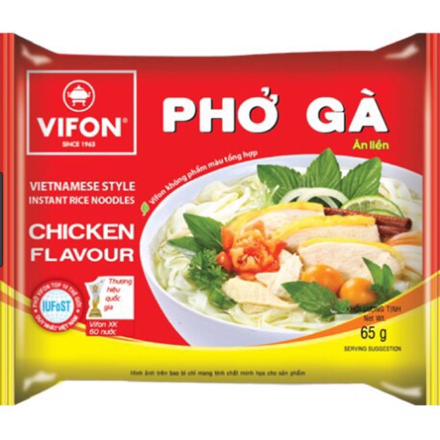 Phở gà, phở bò VIFON gói 65g