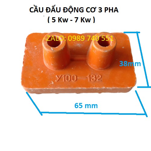 01 Cầu đấu động cơ 3 pha - Cầu đấu 5kw - 7kw mã Y100-132