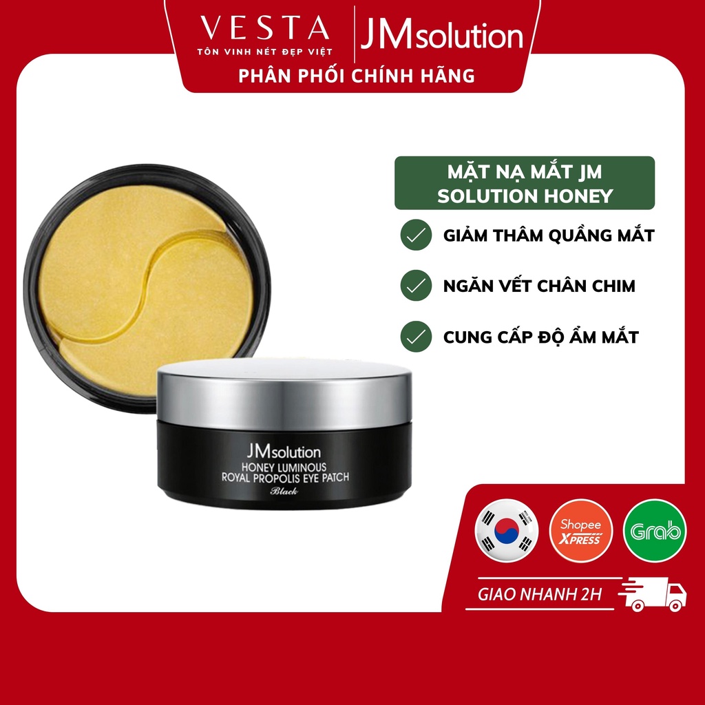 Mặt Nạ Mắt Jm Solution Honey Royal Eye Patch Mật Ong Xóa Thâm Quầng Mắt Và Nếp Chân Chim 60 miếng 90g