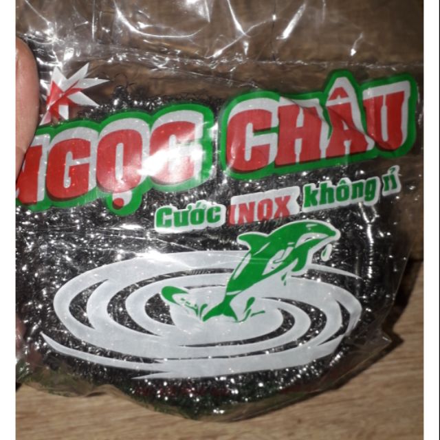 Miếng cước inox dùng vệ sinh bếp đa năng hình cá heo