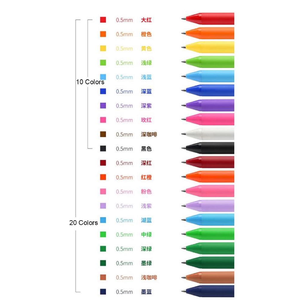 Bút Bi Ngòi 0.5mm Nhiều Màu Sắc Đơn Giản Đẹp Mắt