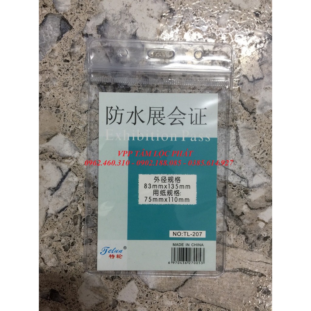 Hộp 50 chiếc Bao đeo thẻ nhân viên 207 (dọc), loại 1 - Bao đeo thẻ