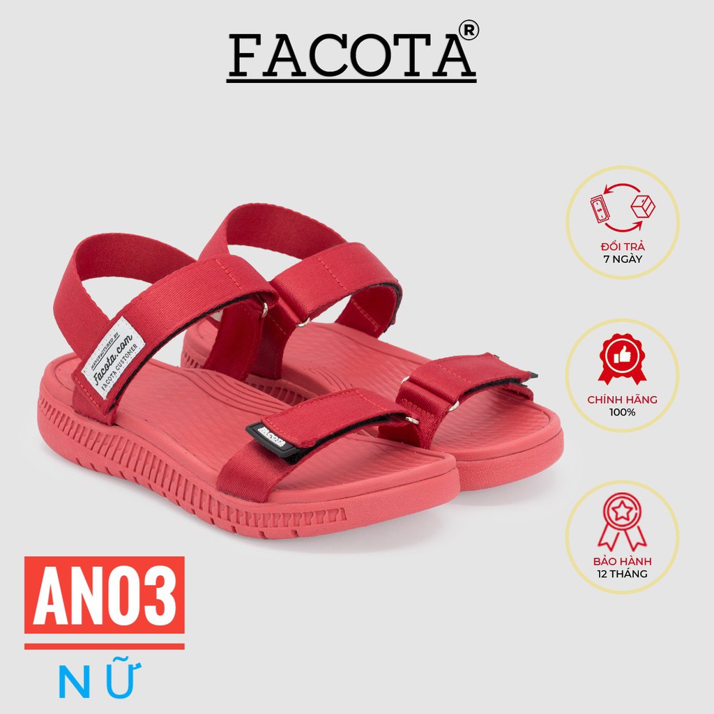 Giày sandal nữ Facota Angelica AN03 sandal học sinh nữ quai dù