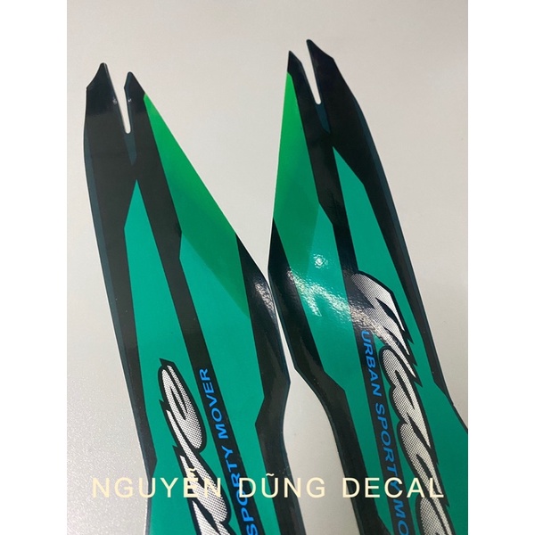 Nguyên bộ tem  Wave ZX màu xanh lá _ NguyenDungDecal