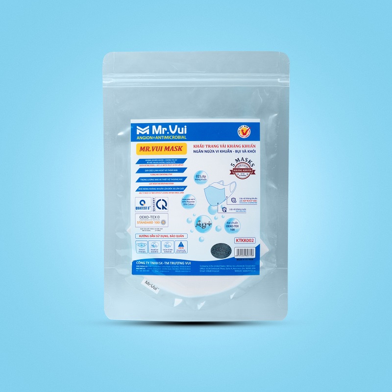 Khẩu trang Mr Vui Kháng Khuẩn 3 lớp KTKK004 set 5 cái