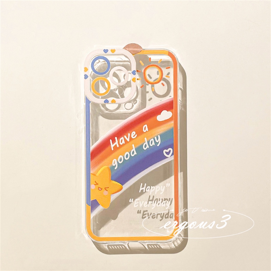 Ốp Điện Thoại Mềm Họa Tiết Cầu Vồng Nhiều Màu Sắc Cho iPhone 14 13 12 11 Pro Max SE2020 X XR Xs Max 7 8 6 6s Plus