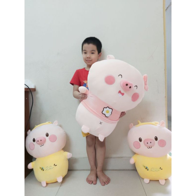 Gấu Bông - Heo/Lợn bông mặc áo trứng size 60cm