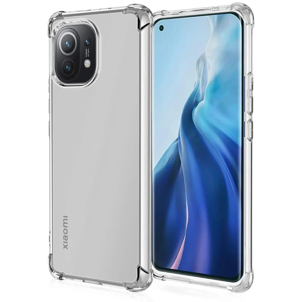 Ốp điện thoại trong suốt chống sốc cho Xiaomi Mi 11 Ultra 10T Pro Note 10 Lite Poco F3 X3 X4 GT NFC M3 F2 Pro