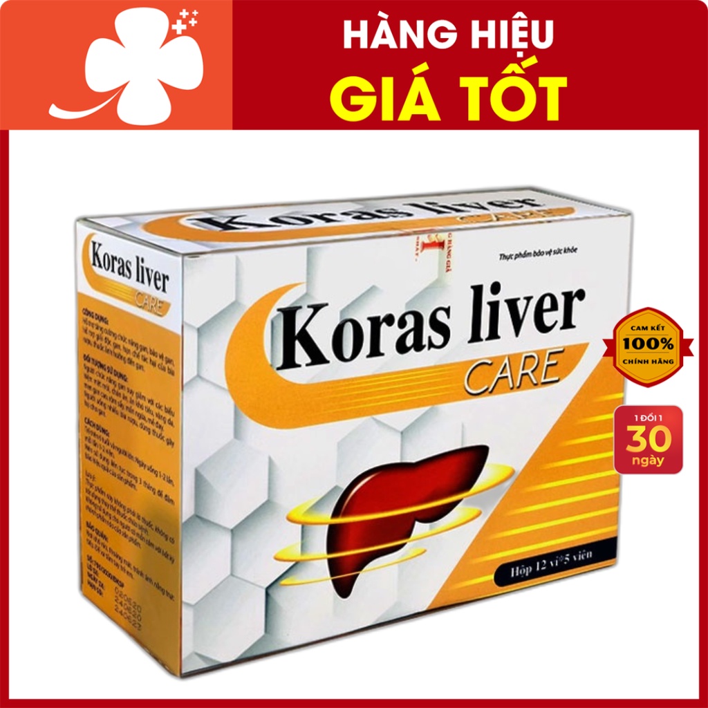 Koras Liver Care - Hỗ trợ tăng cường chức năng của gan, bảo vệ gan (12 vỉ x5 viên)