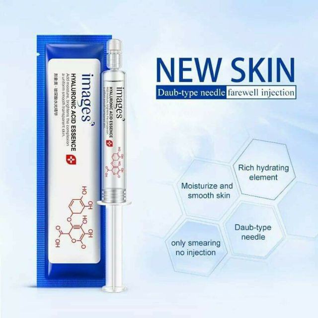 Serum HA ống 10ml Tuýp Hyaluronic Acid HA Images Spa Căng Bóng trắng sáng, cấp ẩm