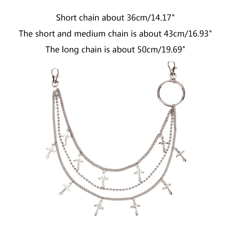 Youyo Dây Xích Đeo Quần Jean Phong Cách Punk Hiphop Hạng Nặng Cho Nam Và Nữ