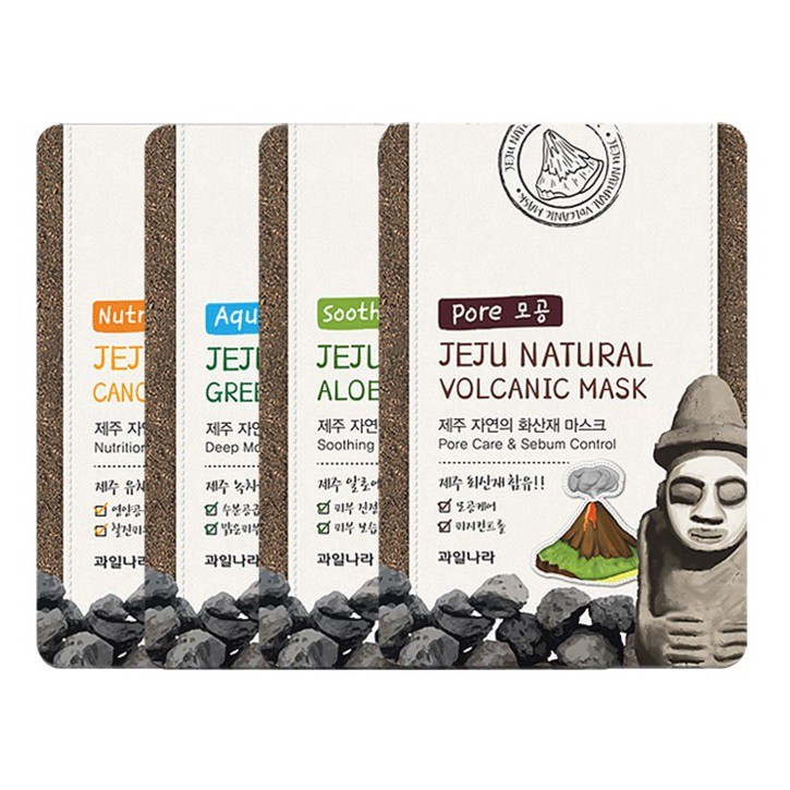 Mặt nạ Đắp Mặt thảo dược Welcos Jeju Natural Mask Mix đủ vị - 8 miếng hàng chính hãng