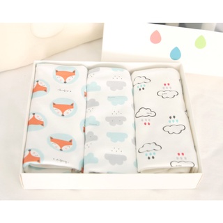 Khăn quấn bé 3 lớp Dalpong Hàn Quốc set hộp 3 khăn