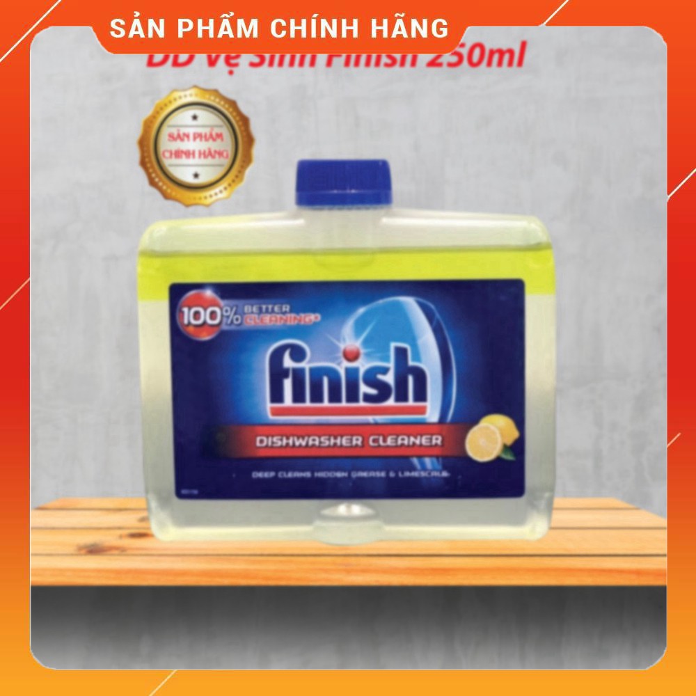Dung dịch vệ sinh máy rửa bát Finish 250ml Hương chanh, 250 ml Nước vệ sinh máy finish, dầu tẩy cặn dầu mỡ canxi cho máy