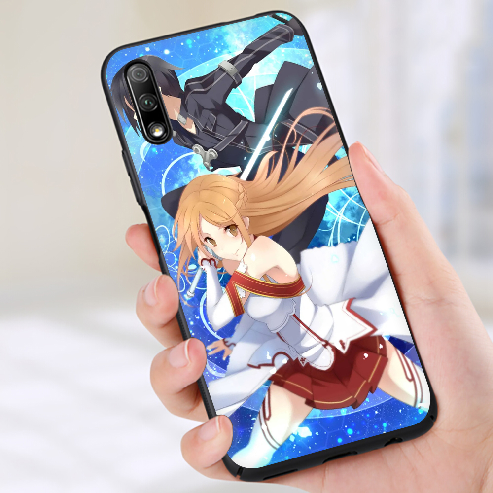 Ốp Điện Thoại Tpu Mềm Chống Rơi Họa Tiết Sword Art Online Cho Honor 7x 8x 8a 9 Lite 10 Lite