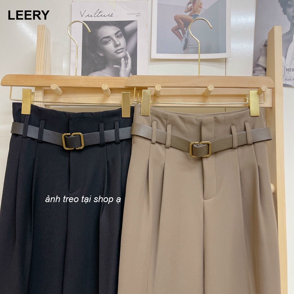 Quần suông nữ lưng cao dáng đẹp quần công sở tự thiết kế QS-02 LEERY