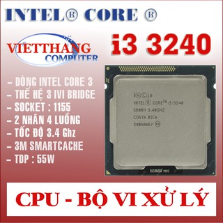Cpu - bộ vi xử lý core i3 3240 cho h61, b75 socket 1155